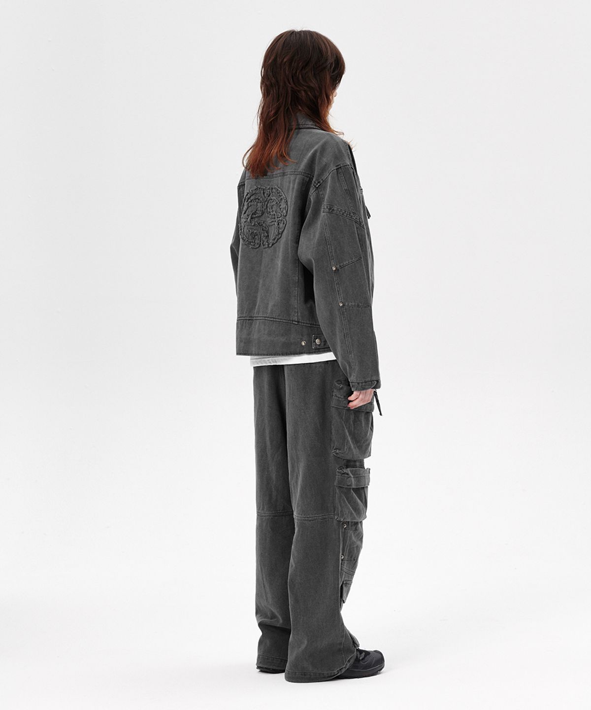 마하그리드(MAHAGRID) OVERDYED UTILITY PANT CHARCOAL(MG2ESMD110A)