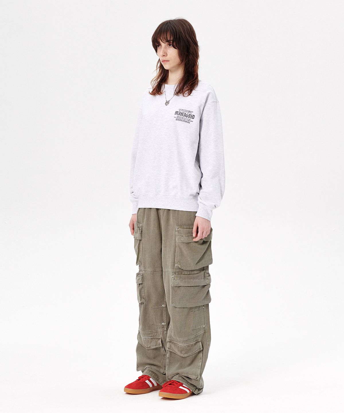 마하그리드(MAHAGRID) OVERDYED UTILITY PANT KHAKI(MG2ESMD110A)