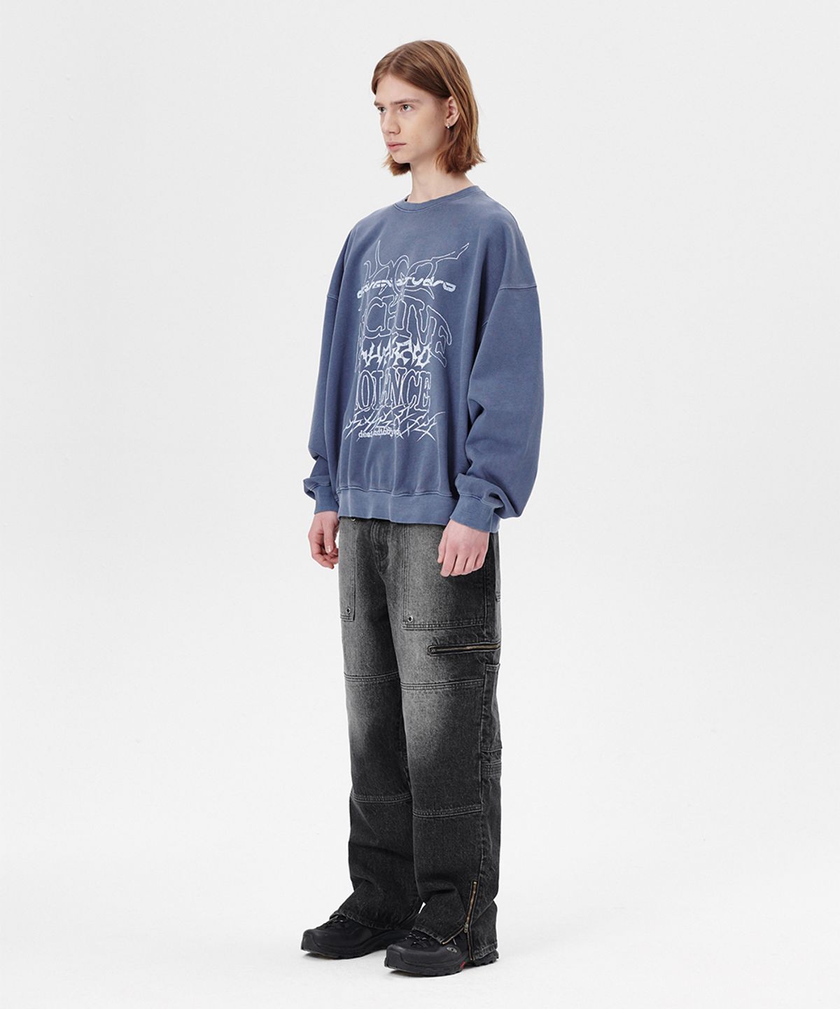 마하그리드(MAHAGRID) FATIGUE ZIP DENIM PANT BLACK(MG2ESMD111A)