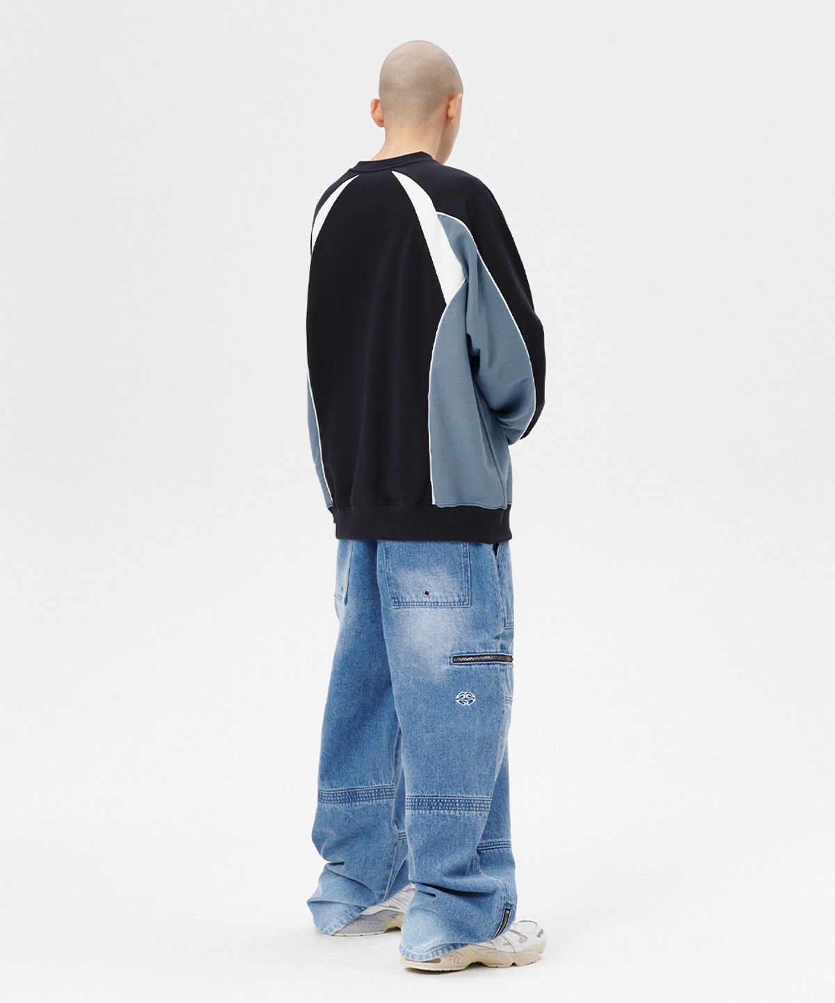 마하그리드(MAHAGRID) FATIGUE ZIP DENIM PANT BLUE(MG2ESMD111A)