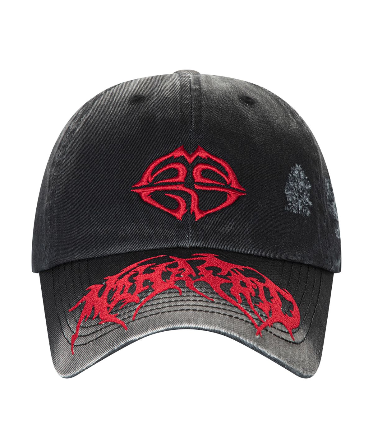 마하그리드(MAHAGRID) WASHED METAL LOGO BALL CAP BLACK(MG2ESMAB38A)