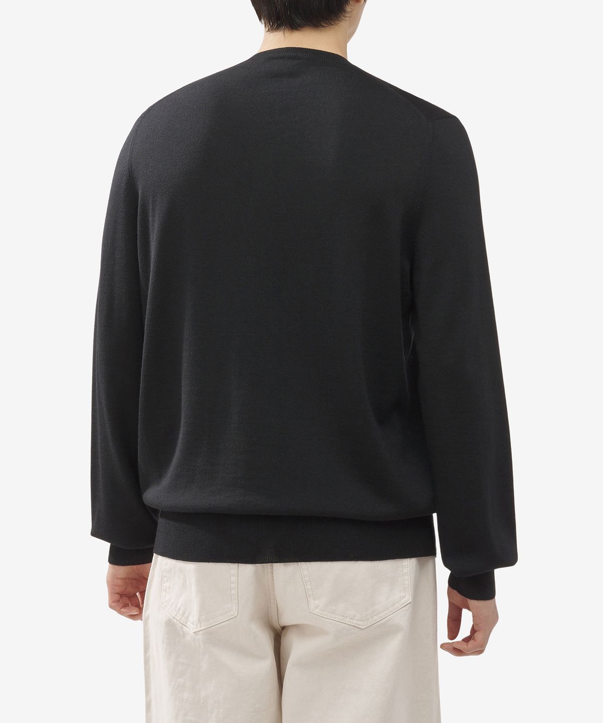 알렉산더 맥퀸(ALEXANDER McQUEEN) 로고 자수 니트 - 블랙 / 752042Q1XHN1059