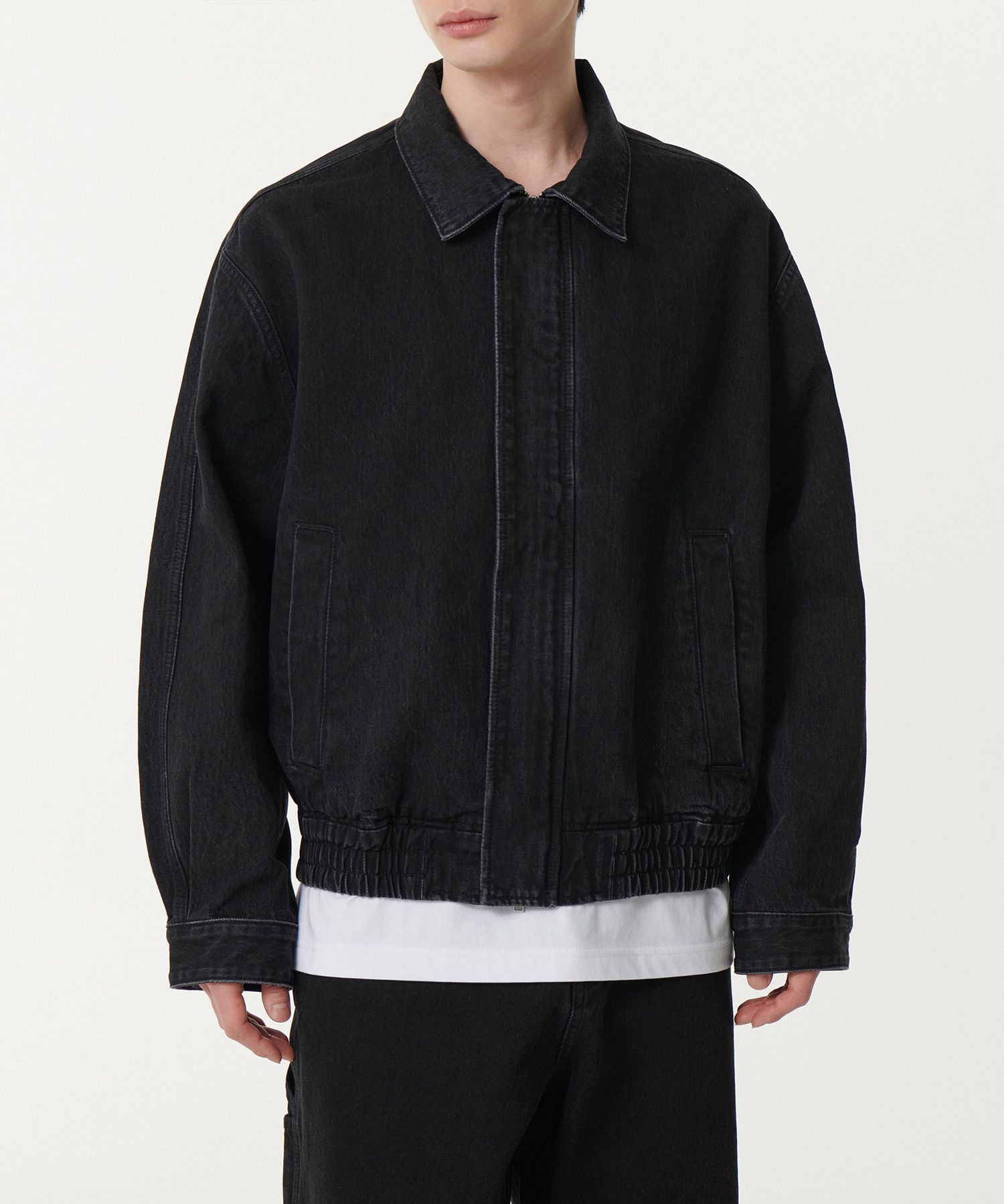 MUSINSA | MUSINSA STANDARD Oversized denim blouson jacket [Washed