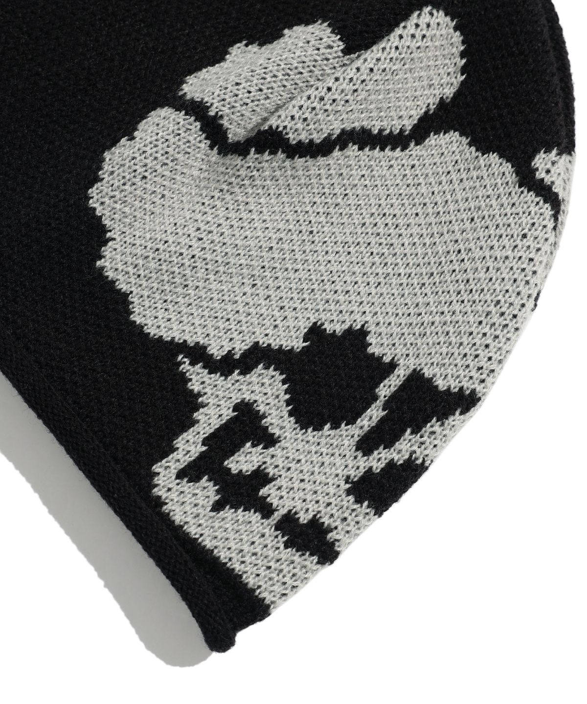 나이스고스트클럽(NICEGHOSTCLUB) SKULL HEAD KNIT BUCKET HAT_BLACK(NG2ESUAB21A)