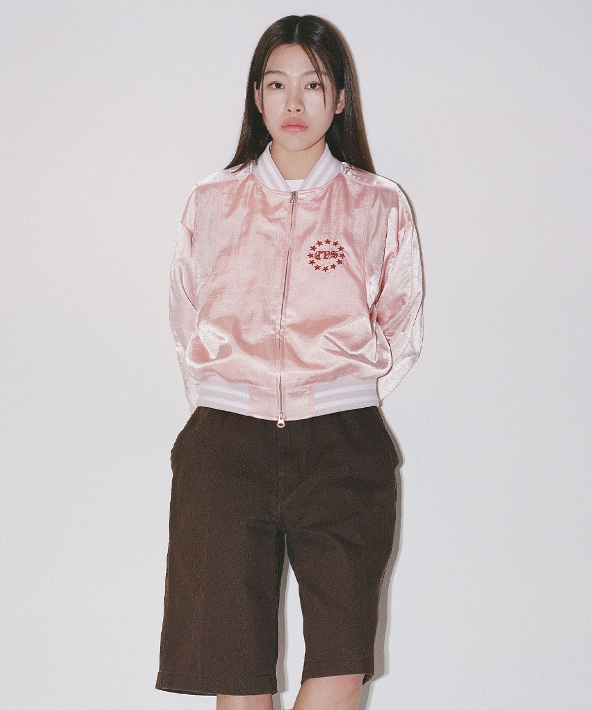 카비시(CAVISH) W SIDELINE BOMBER JACKET PINK(CV2ESFB963A)