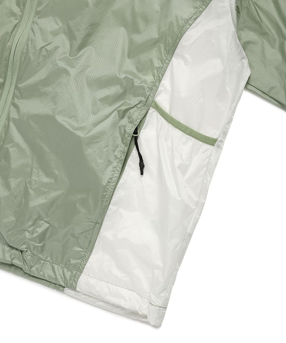 MUSINSA | CAVISH LIGHT SHELL WIND BREAKER GREEN(CV2ESUB960A)