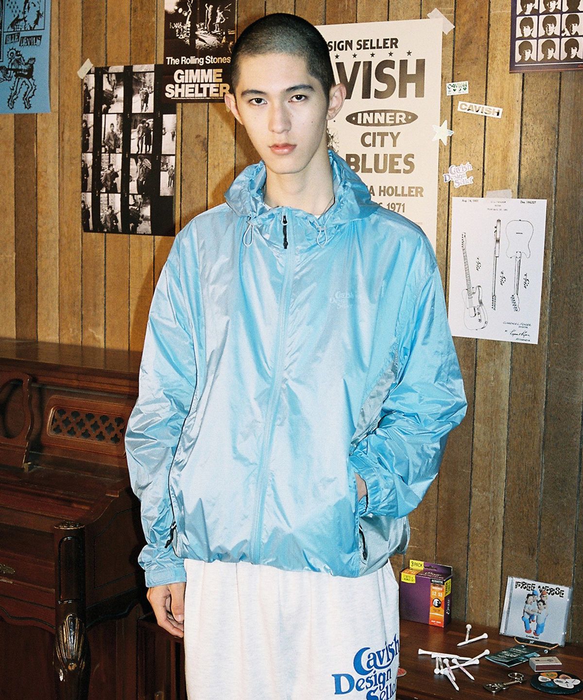 카비시(CAVISH) LIGHT SHELL WIND BREAKER BLUE(CV2ESUB960A)