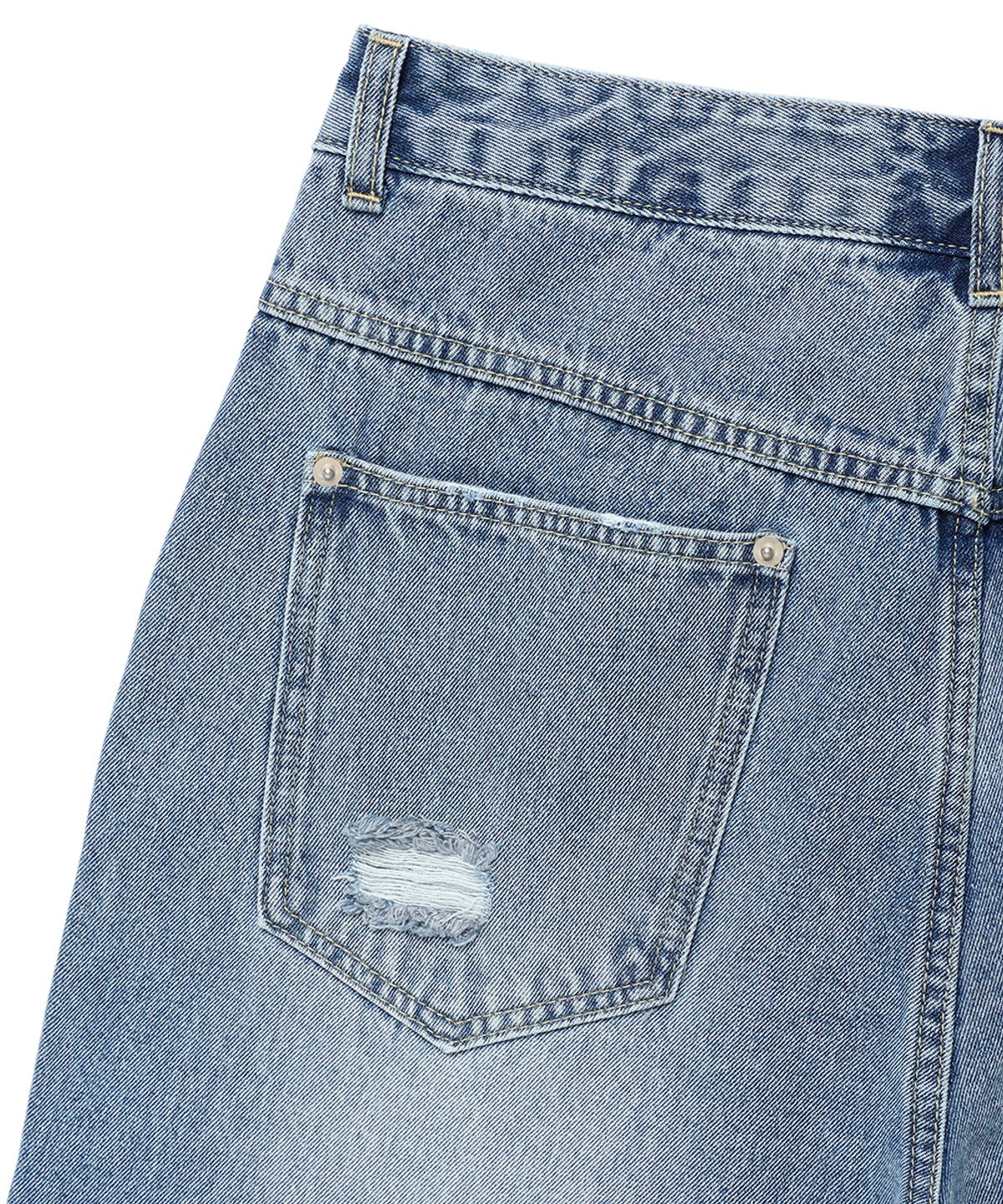 카비시(CAVISH) DAMAGED STAR DENIM PANTS BLUE(CV2ESUD110A)