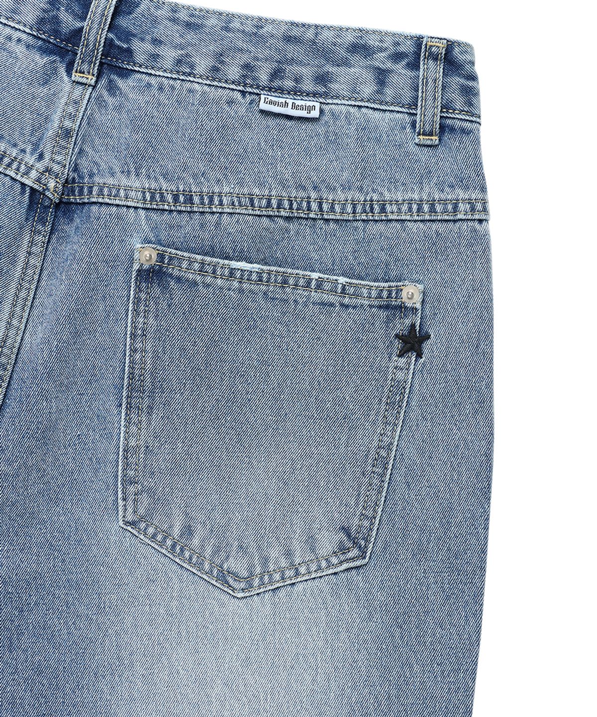카비시(CAVISH) DAMAGED STAR DENIM PANTS BLUE(CV2ESUD110A)