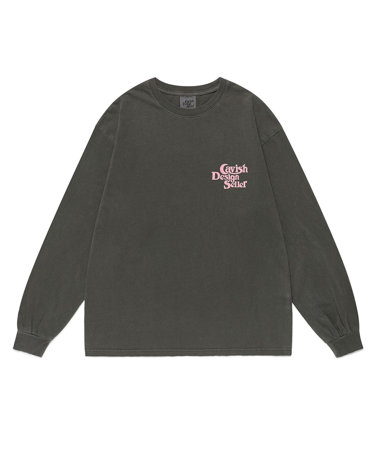 카비시(CAVISH) PIGMENT SELLER LOGO LS TEE CHARCOAL(CV2ESUT552A)