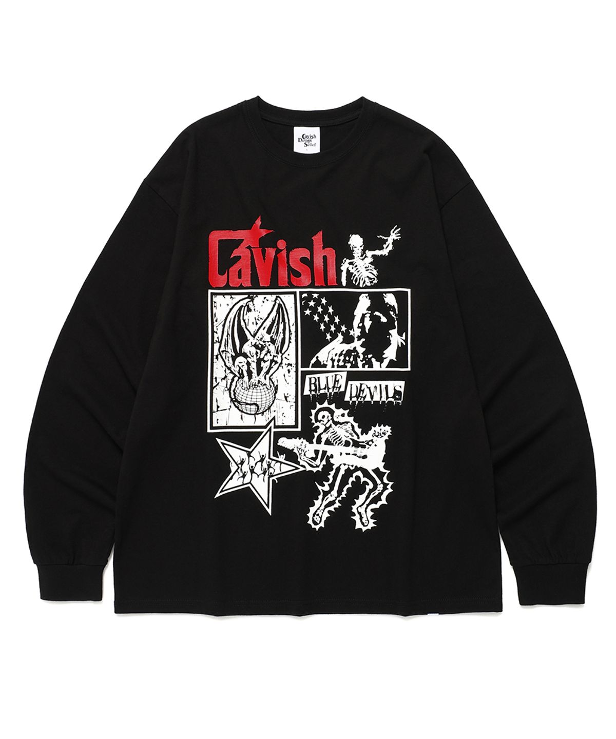 카비시(CAVISH) LIGHTNING SKELETON LS TEE BLACK(CV2ESUT553A)