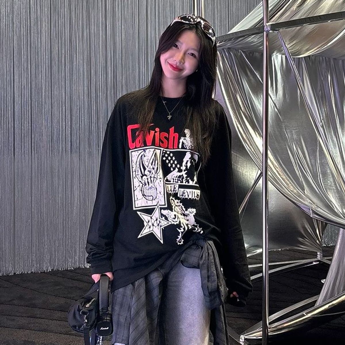 카비시(CAVISH) LIGHTNING SKELETON LS TEE BLACK(CV2ESUT553A)