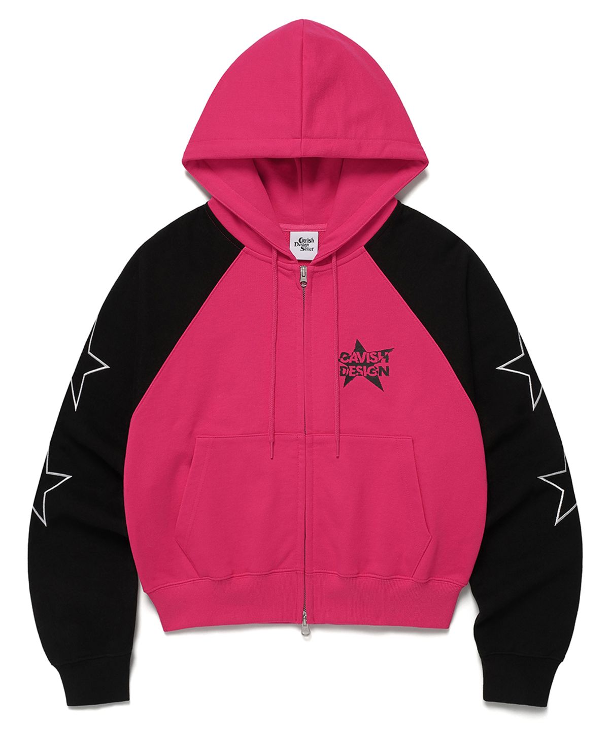 카비시(CAVISH) W RAGLAN BLOCK ZIP UP HOODIE PINK(CV2ESFM480A)