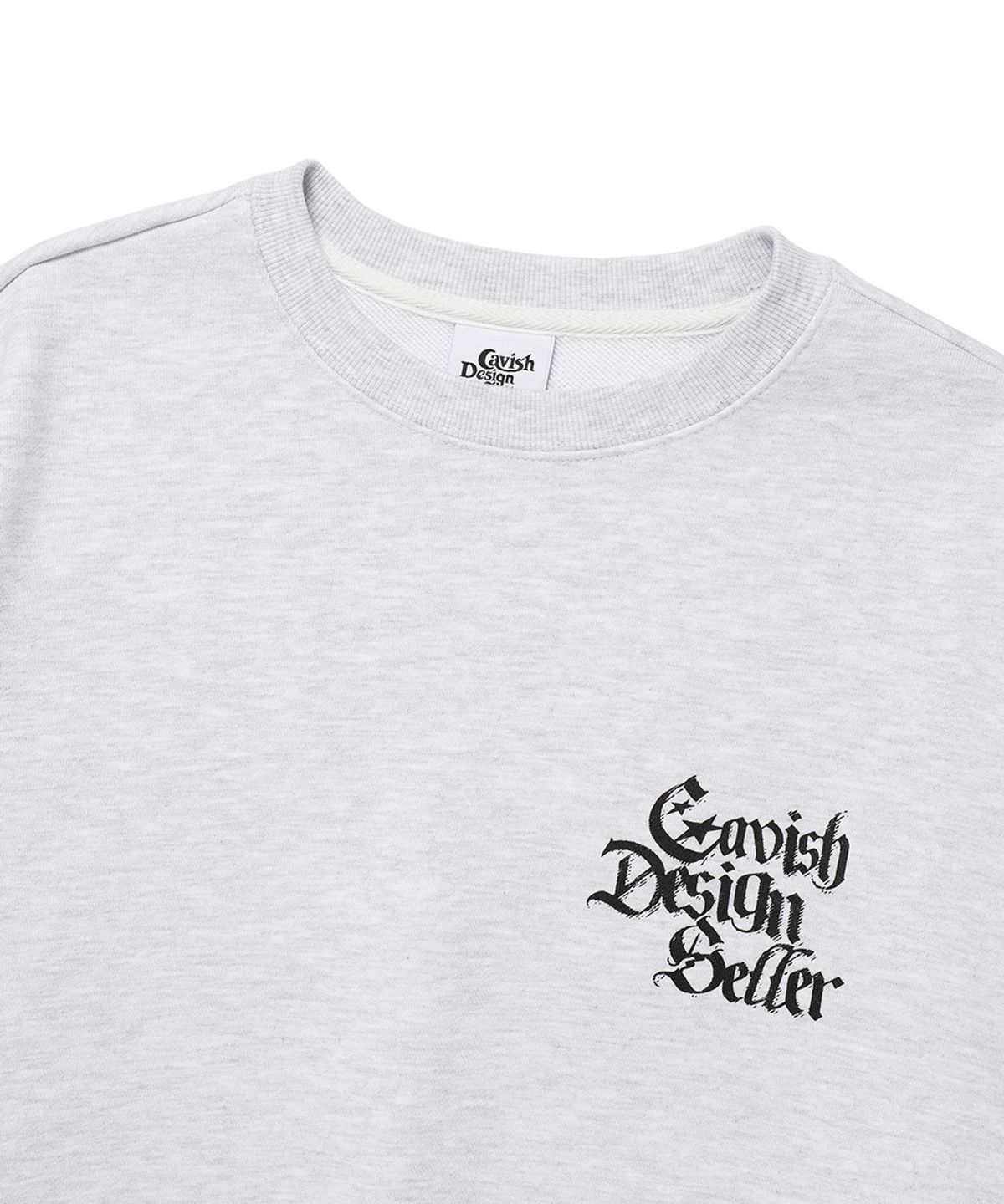 카비시(CAVISH) GOTHIC SELLER LOGO SWEATSHIRT LIGHT GREY(CV2ESUM443A)