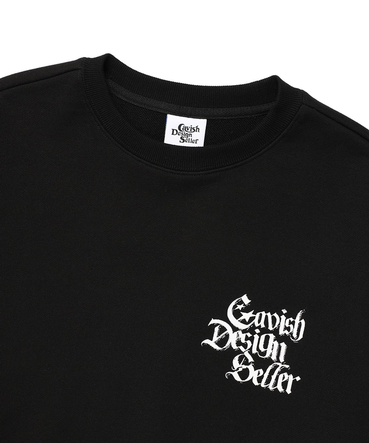 카비시(CAVISH) GOTHIC SELLER LOGO SWEATSHIRT BLACK(CV2ESUM443A)