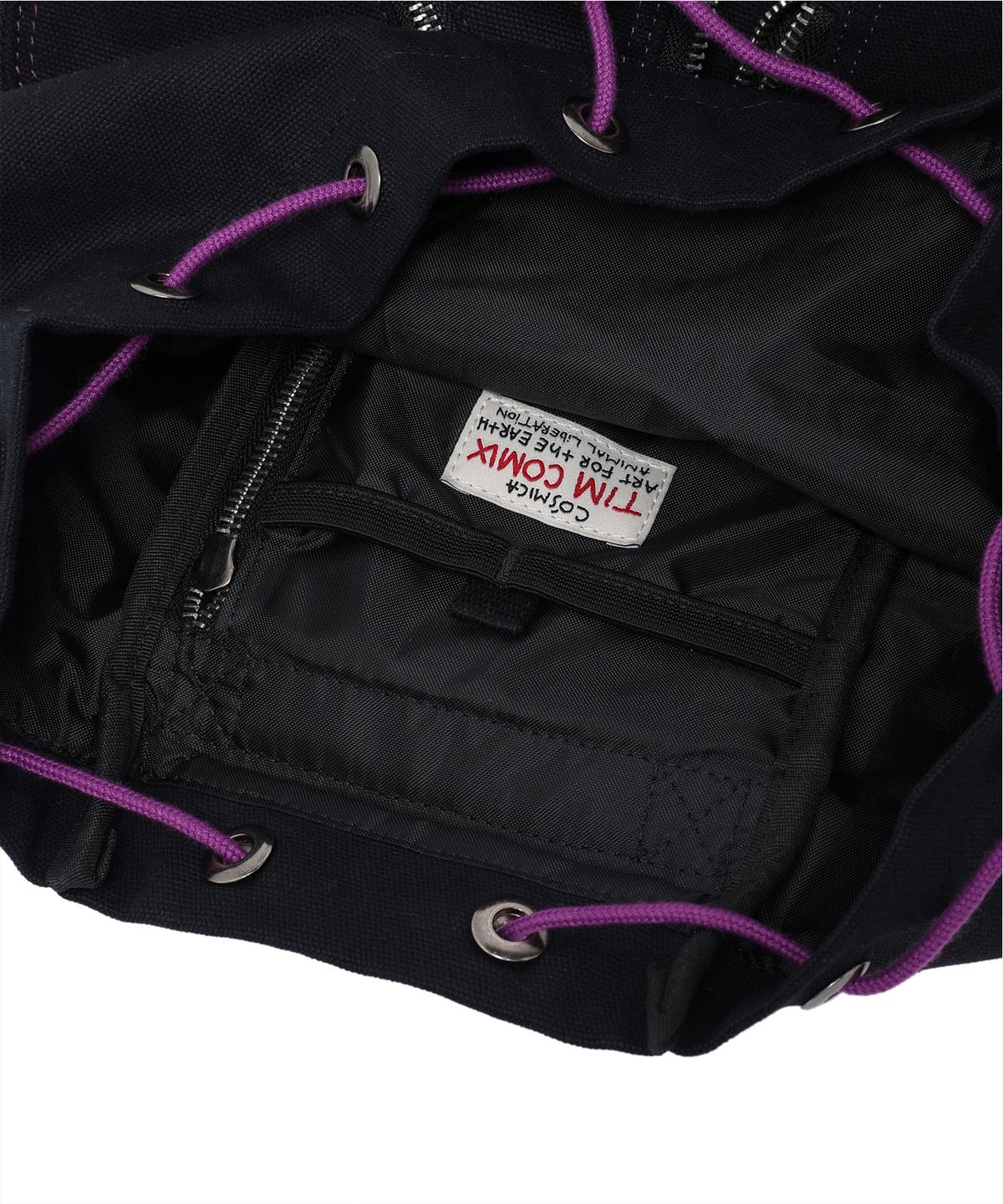 팀코믹스(TIMCOMIX) VINTAGE DRAW STRING BACKPACK BLACK
