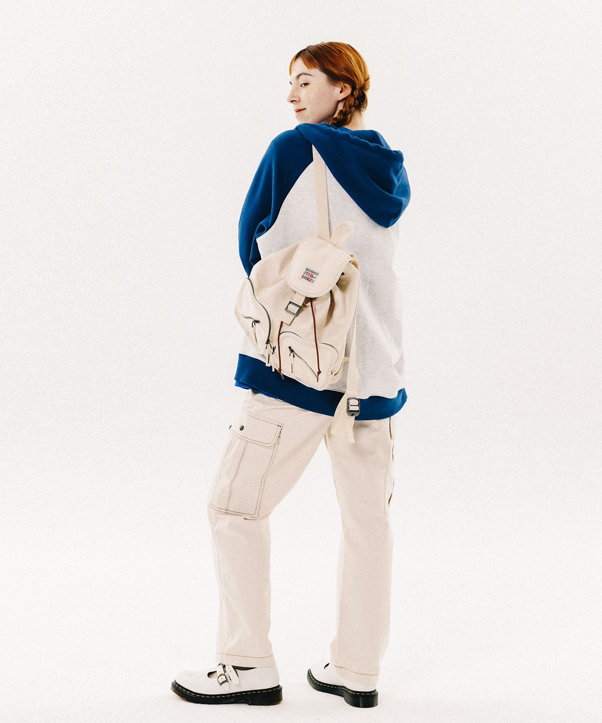 팀코믹스(TIMCOMIX) VINTAGE DRAW STRING BACKPACK BLACK
