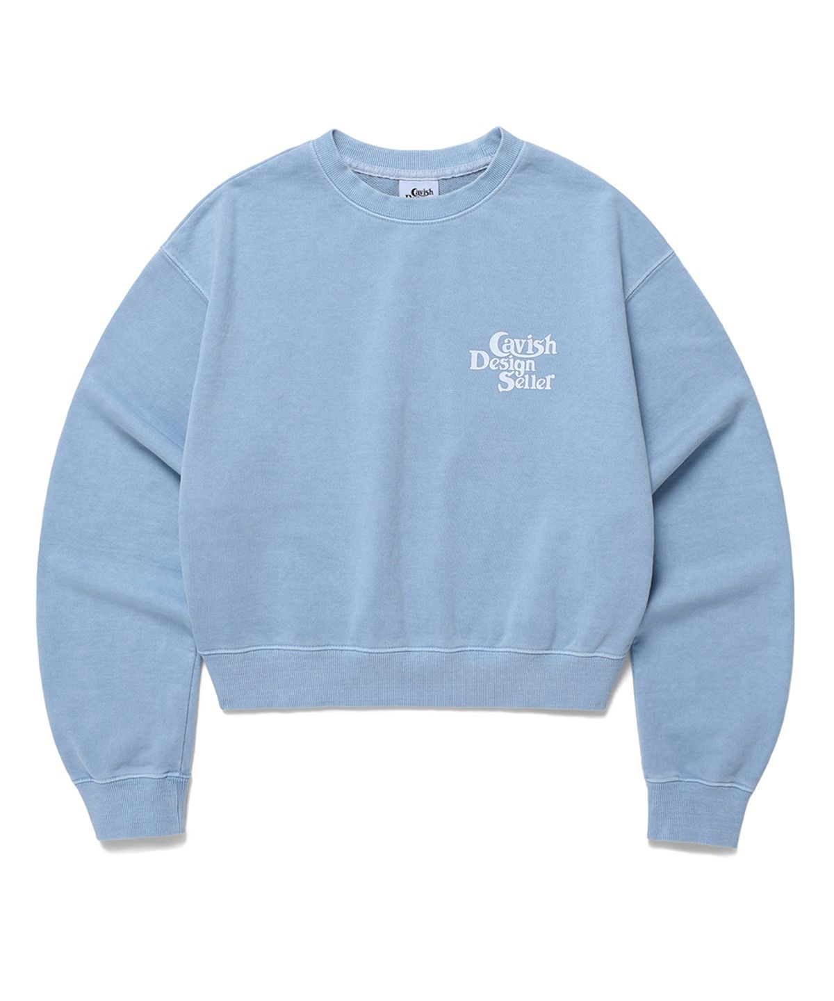 카비시(CAVISH) W PIGMENT SELLER LOGO SWEATSHIRT BLUE(CV2ESFM444A)