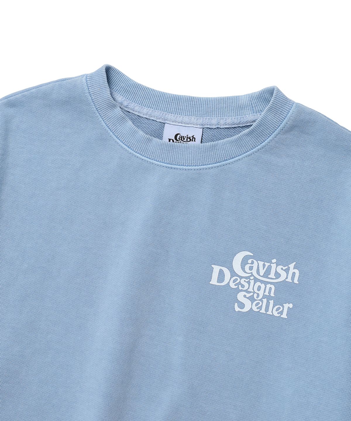 카비시(CAVISH) W PIGMENT SELLER LOGO SWEATSHIRT BLUE(CV2ESFM444A)