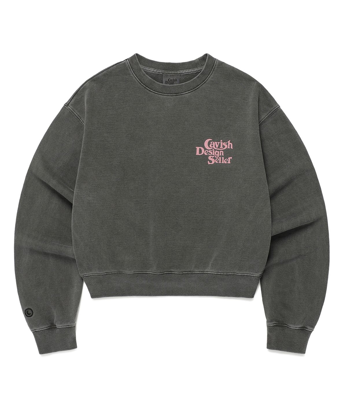 카비시(CAVISH) W PIGMENT SELLER LOGO SWEATSHIRT CHARCOAL(CV2ESFM444A)