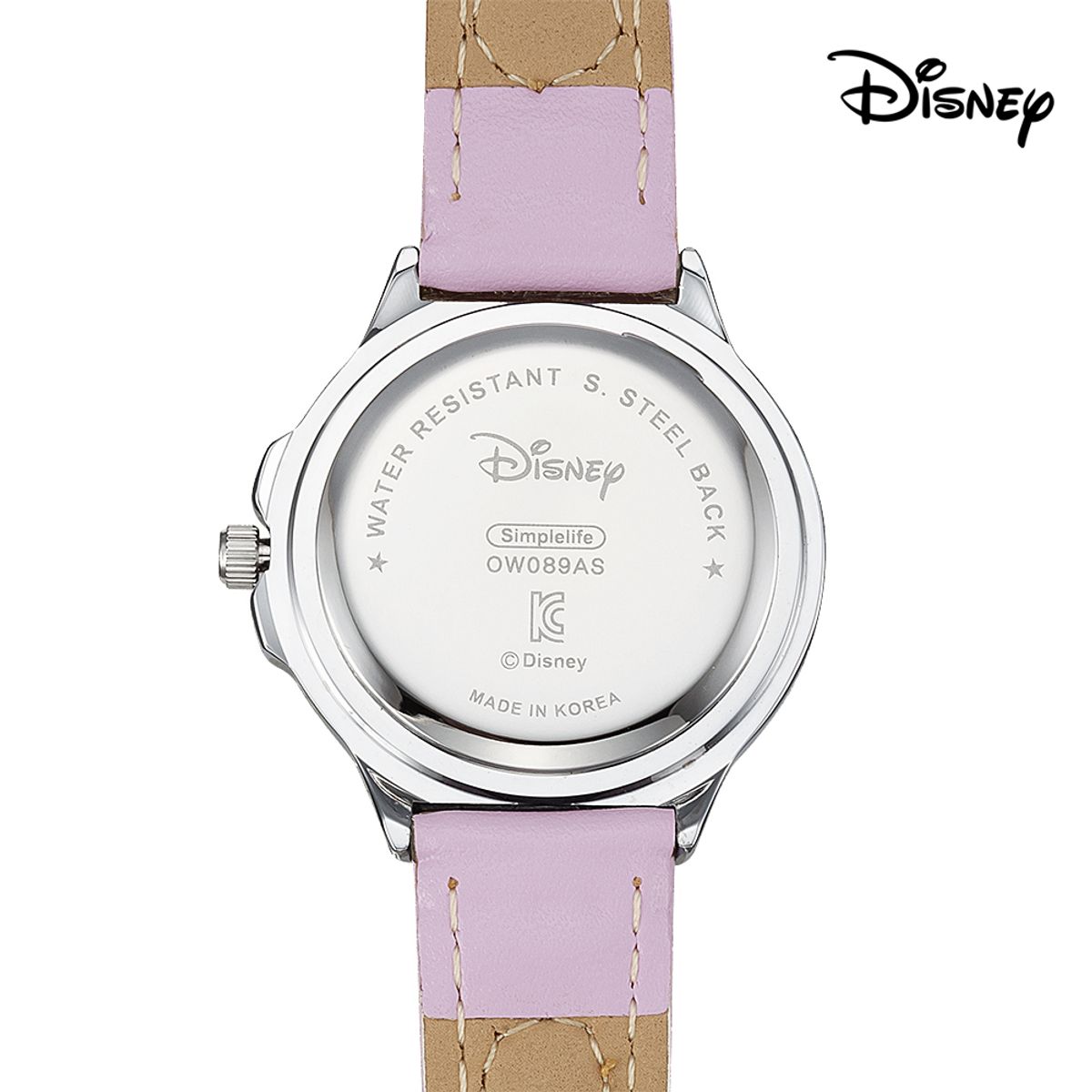 디즈니(Disney) 100주년 기념 애니메이션 위시 아샤 아동용 가죽밴드 손목시계 OW089AS