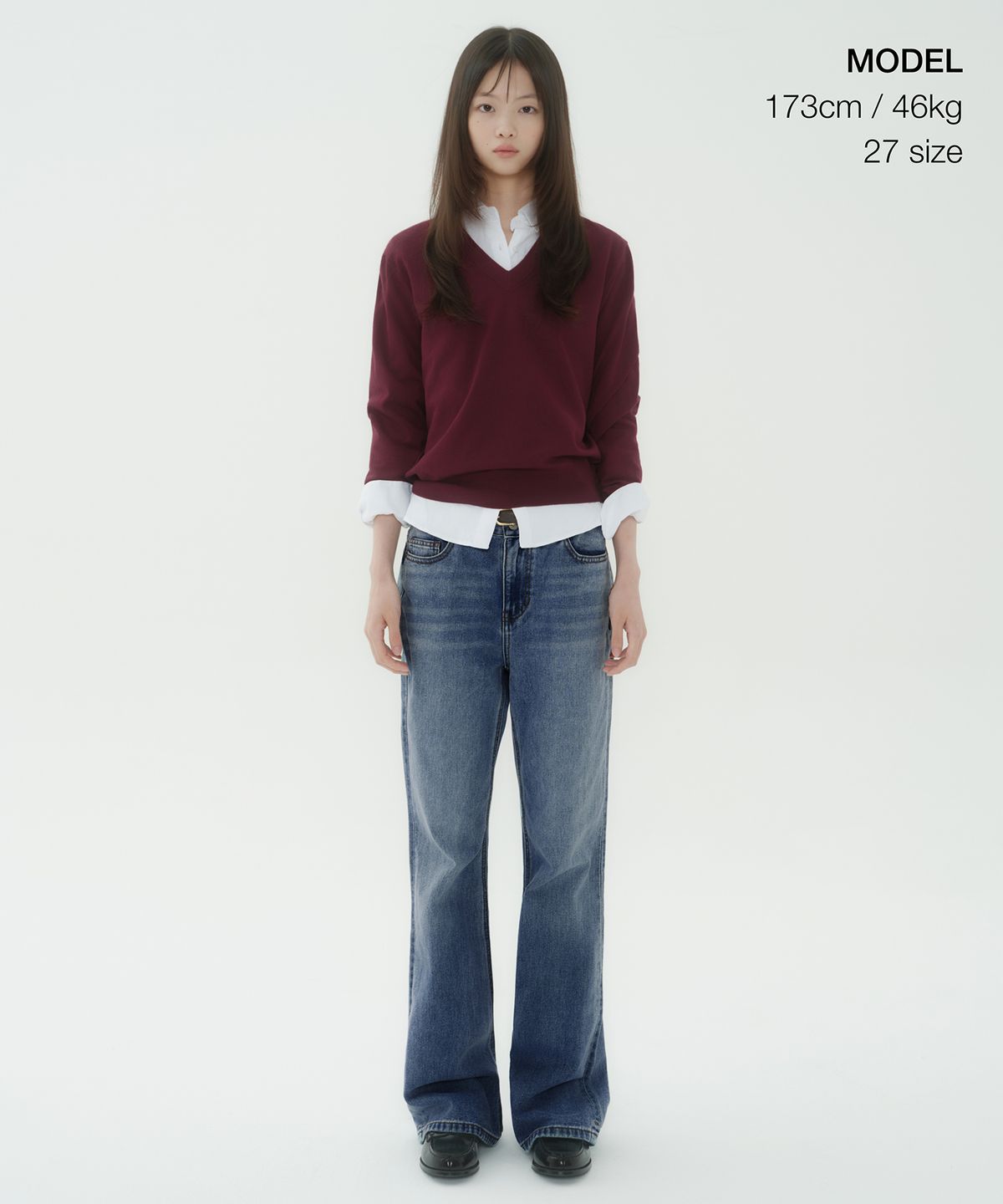 무신사 스탠다드 우먼(MUSINSA STANDARD WOMAN) 우먼즈 부츠 컷 데님 팬츠 [미디엄 인디고]