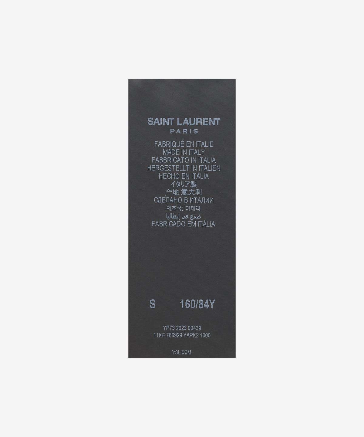 생로랑(SAINT LAURENT) 캐시미어 울 실크 블랜드 니트 - 블랙 / 766929YAPK21000