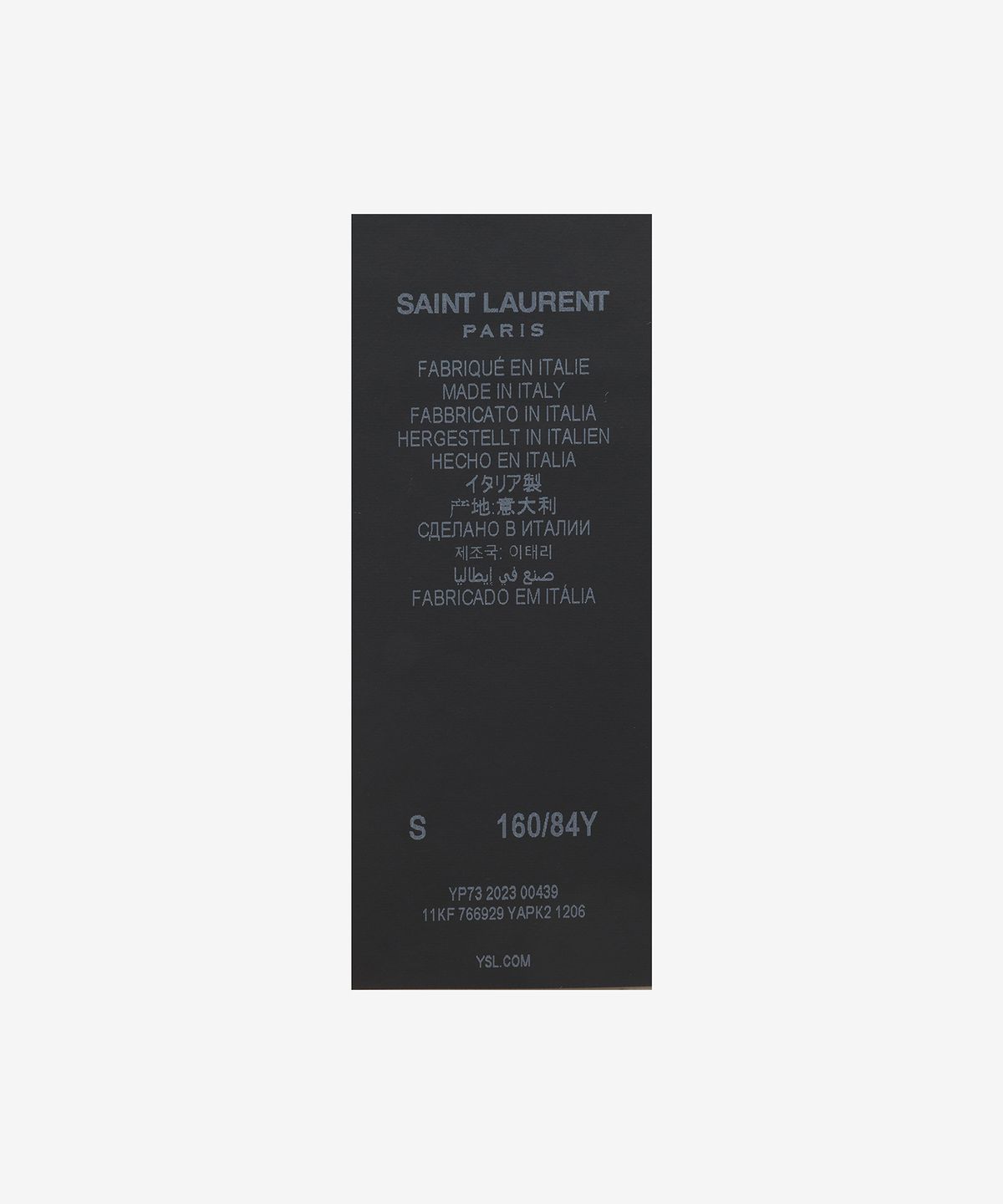 생로랑(SAINT LAURENT) 캐시미어 울 실크 블랜드 니트 - 그레이 / 766929YAPK21206