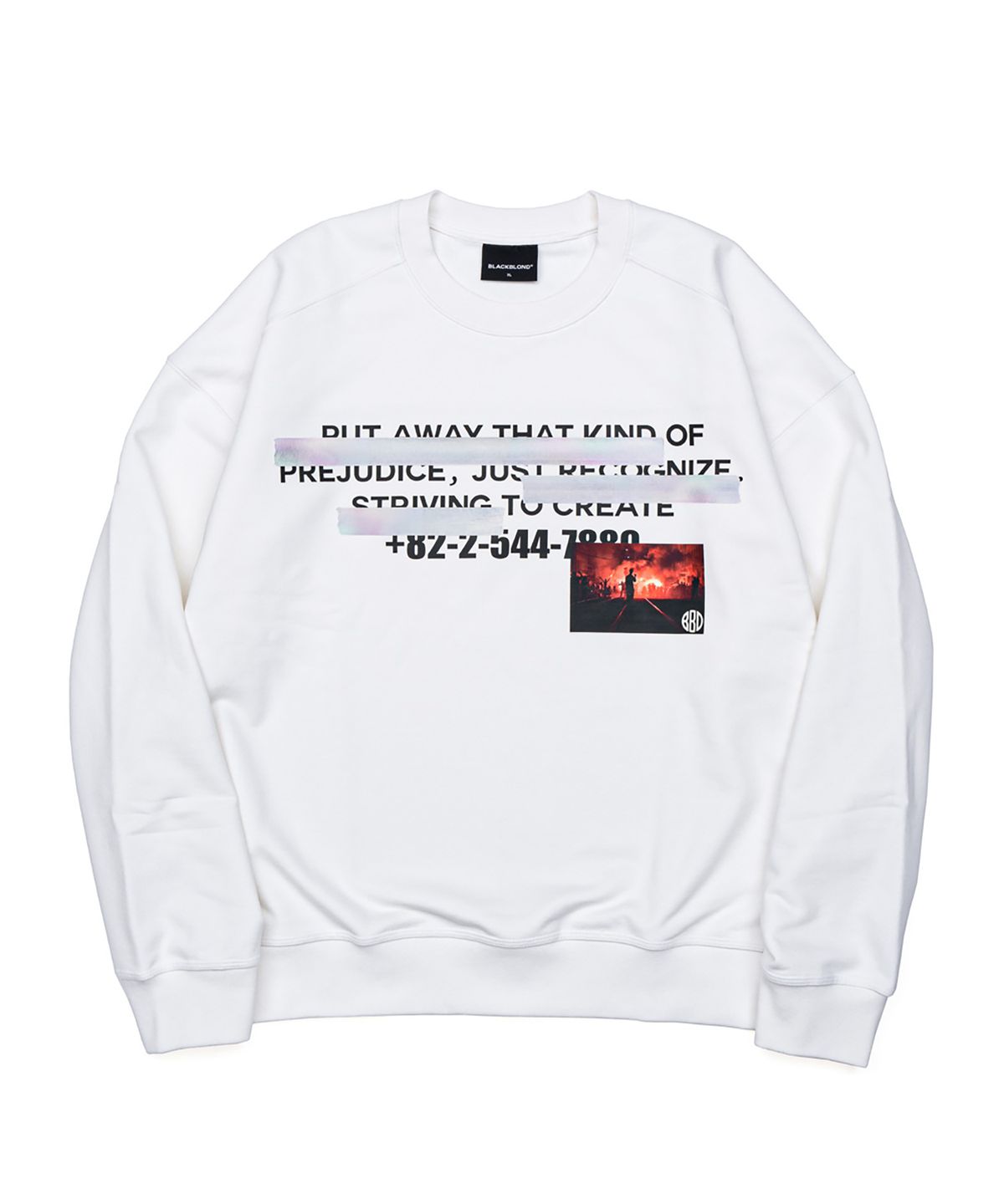 블랙블론드(BLACKBLOND) 비비디 히든 프리덤 스웨트셔츠 (화이트)
