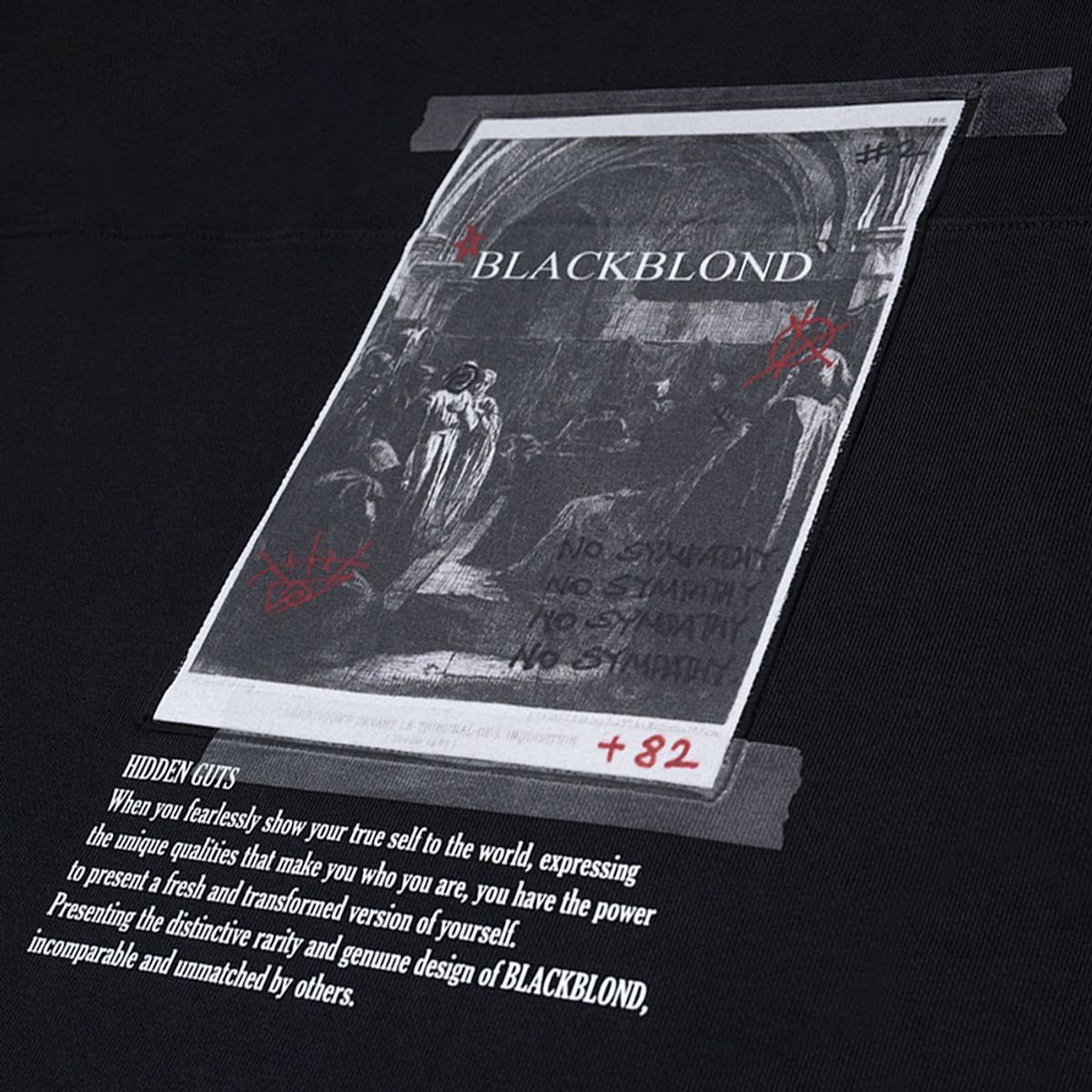 블랙블론드(BLACKBLOND) 비비디 1982 노 심파시 스웨트셔츠 (블랙)