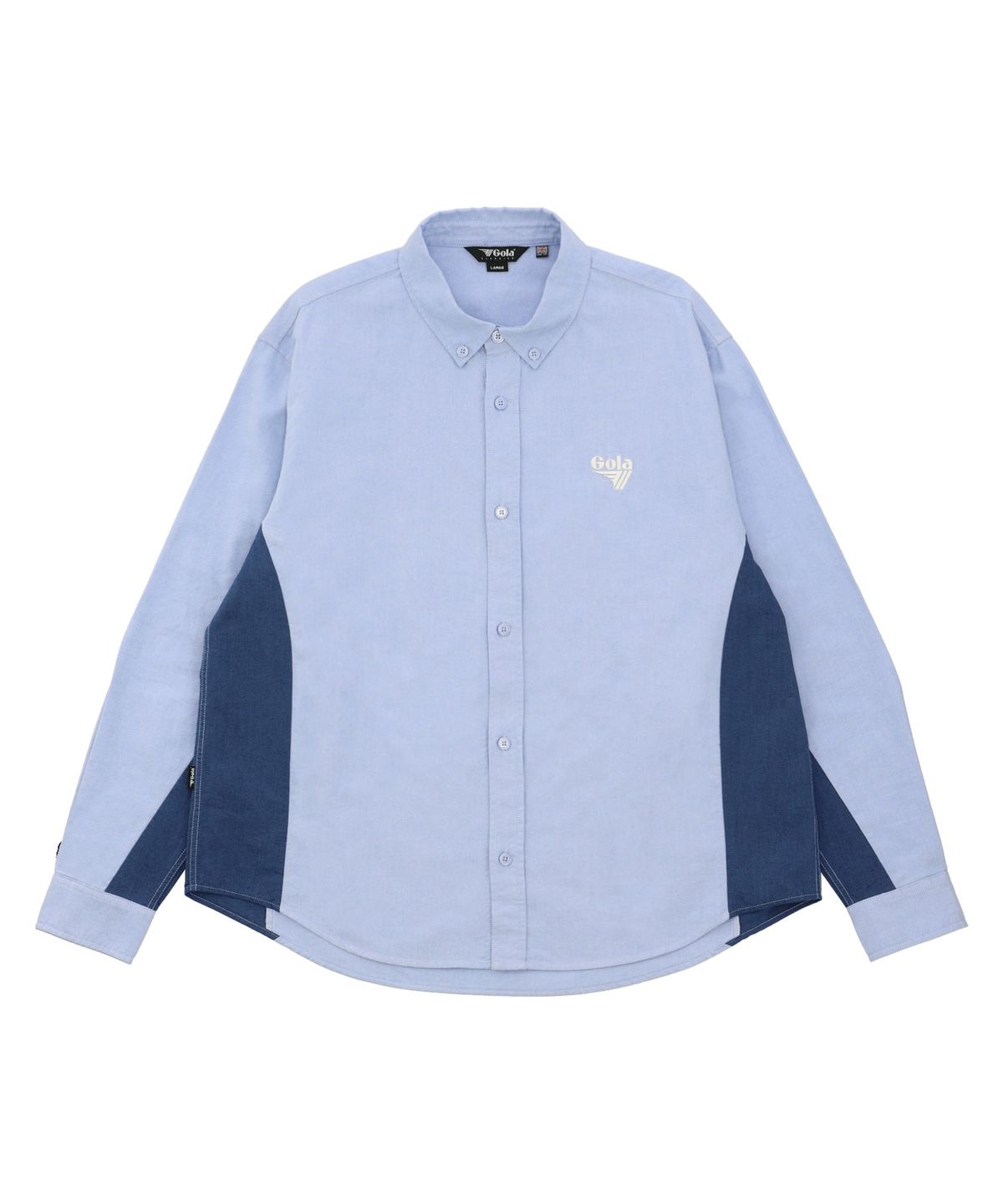골라(GOLA) COLOR BLOCK OXFORD SHIRTS [BLUE]