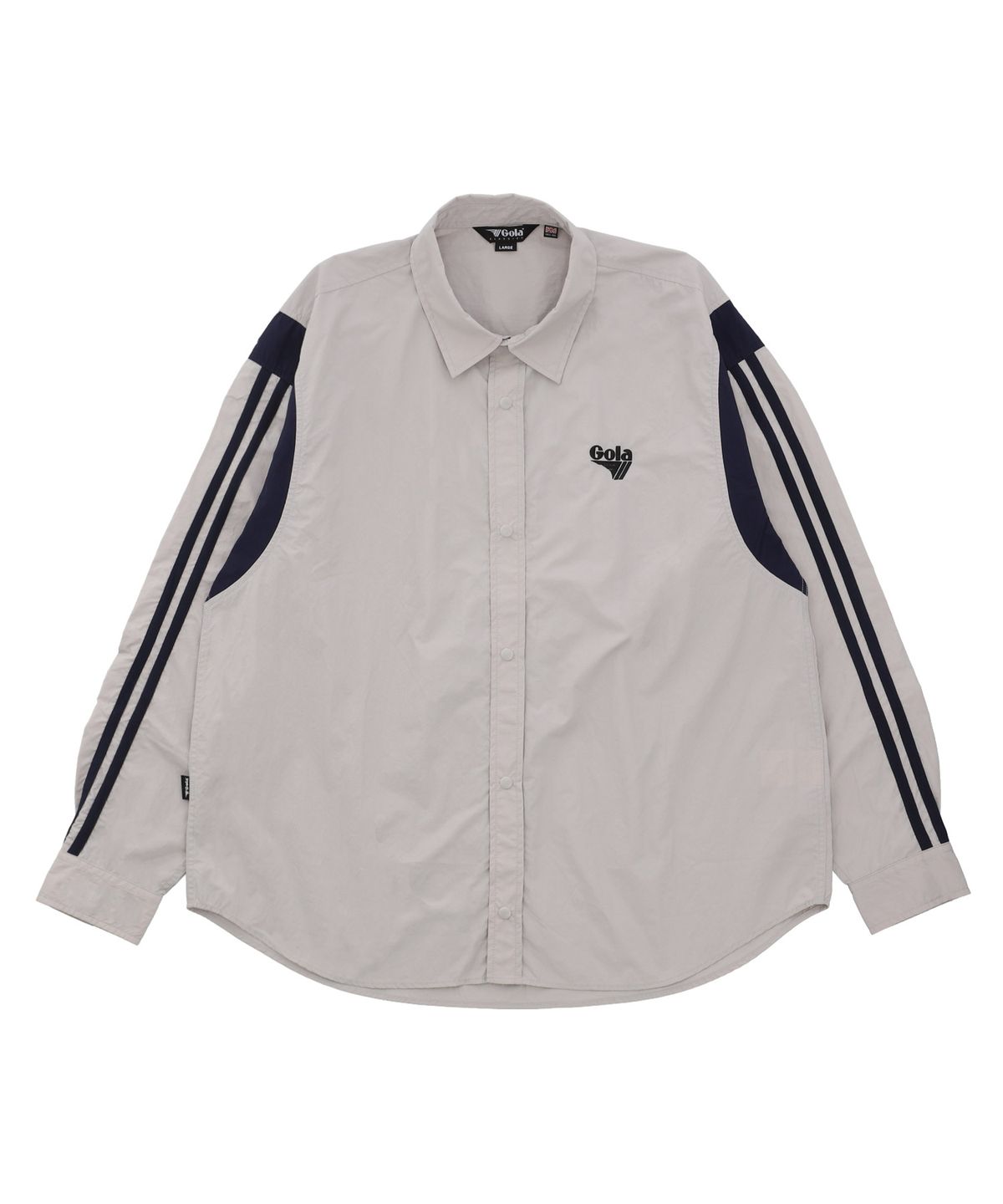 골라(GOLA) TRACK COLOR BLOCK SHIRTS [LIGHT GRAY]