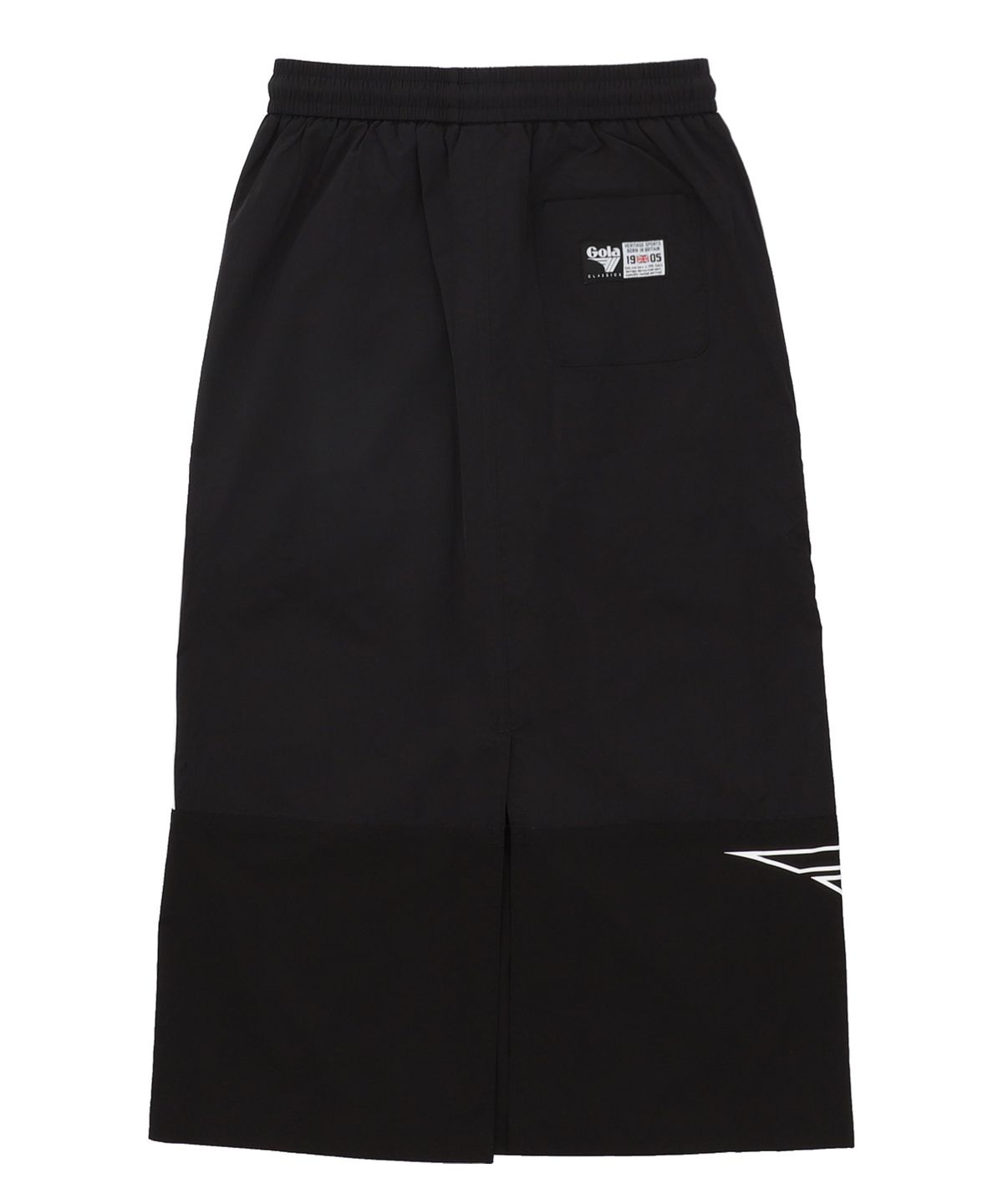 골라(GOLA) TAPE POINT NYLON SKIRT [BLACK]