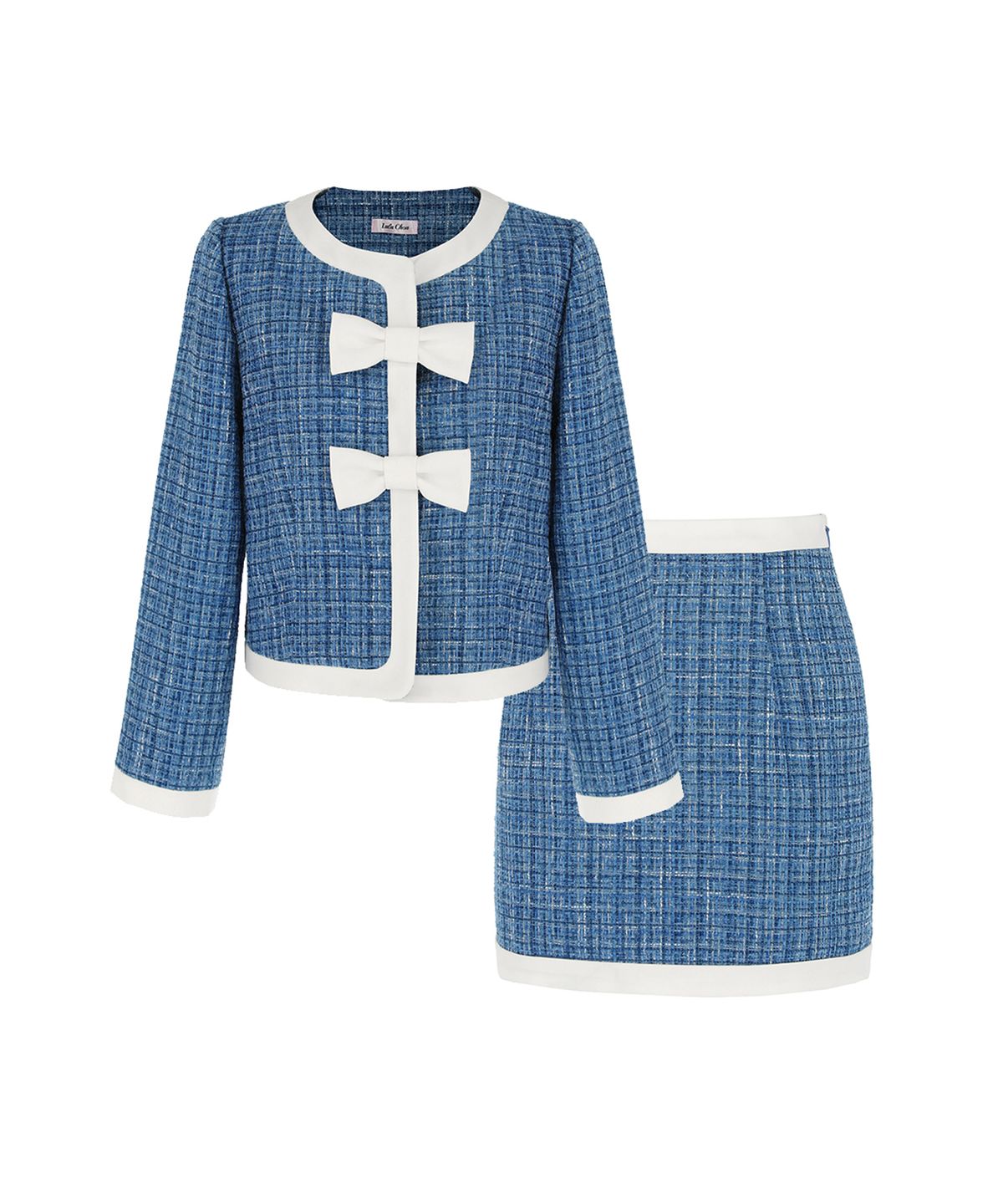 루루슈(LULUCHOU) Bling Tweed Set Up - BLUE