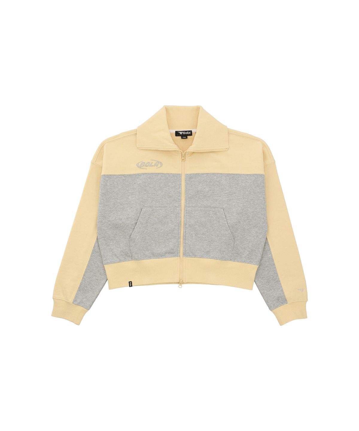 골라(GOLA) W COLOR BLOCK ZIP-UP SWEATSHIRTS [YELLOW]