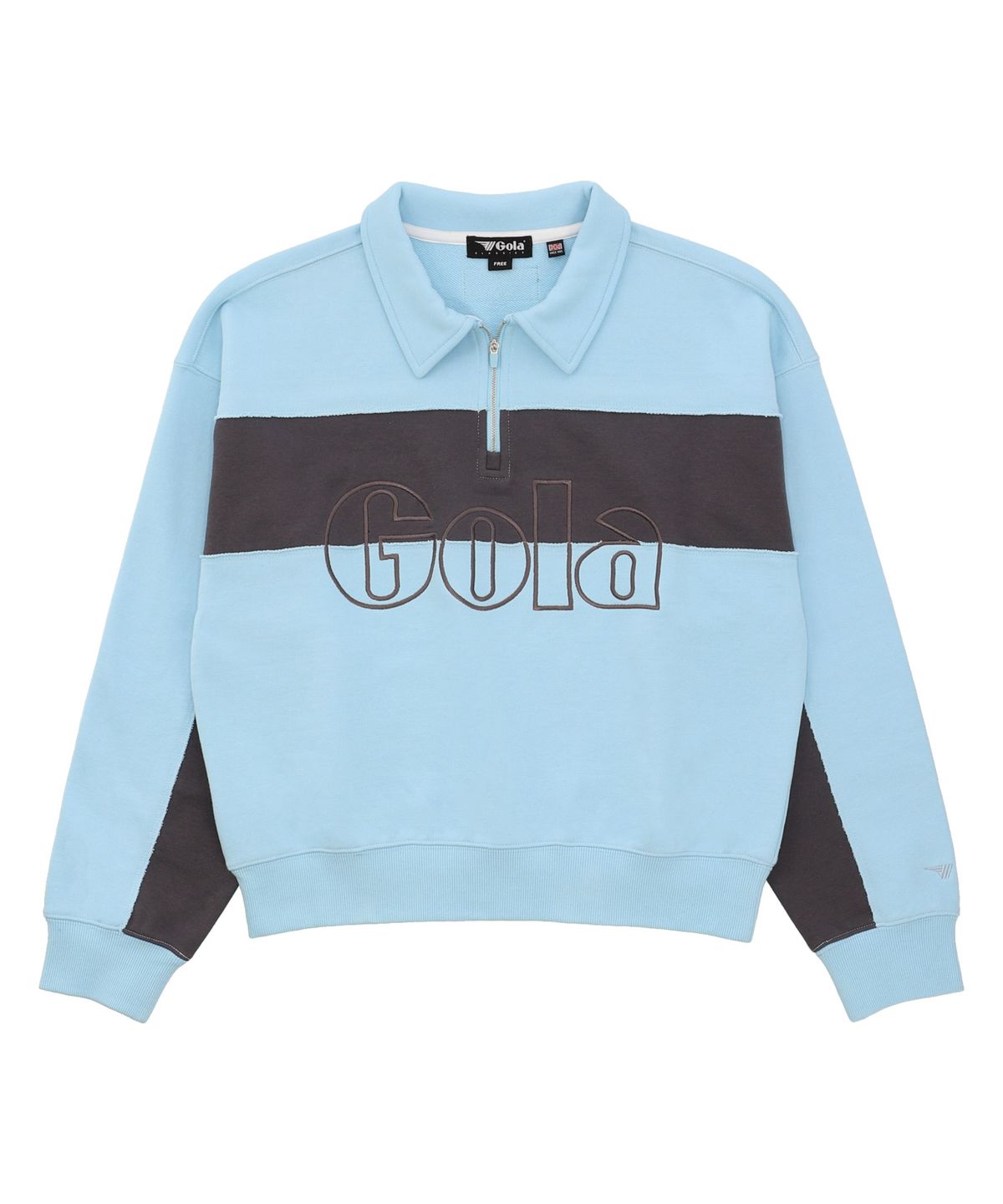 골라(GOLA) W COLLAR HALF ZIP-UP SWEATSHIRTS [SKYBLUE]