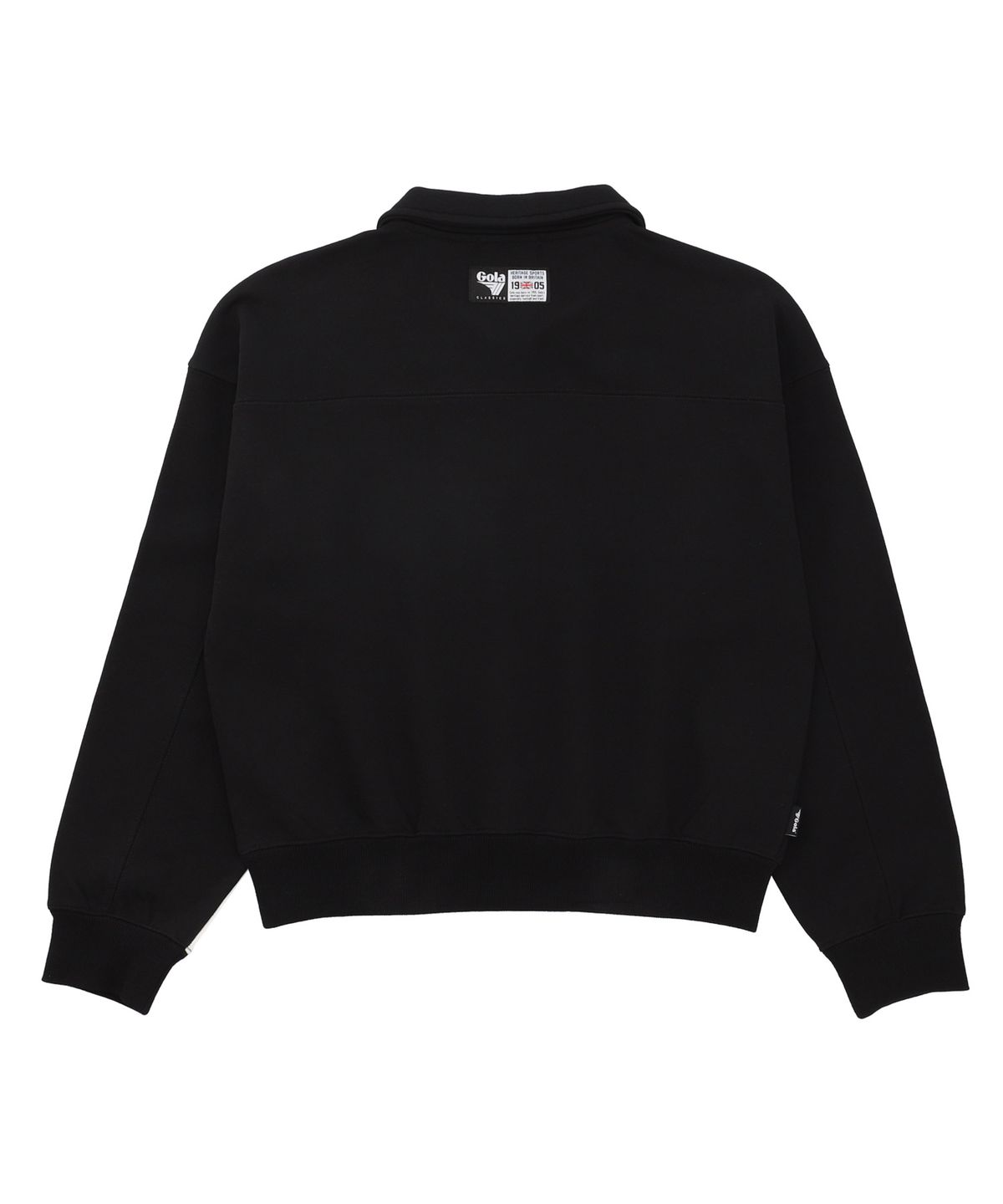 골라(GOLA) W COLLAR HALF ZIP-UP SWEATSHIRTS [BLACK]