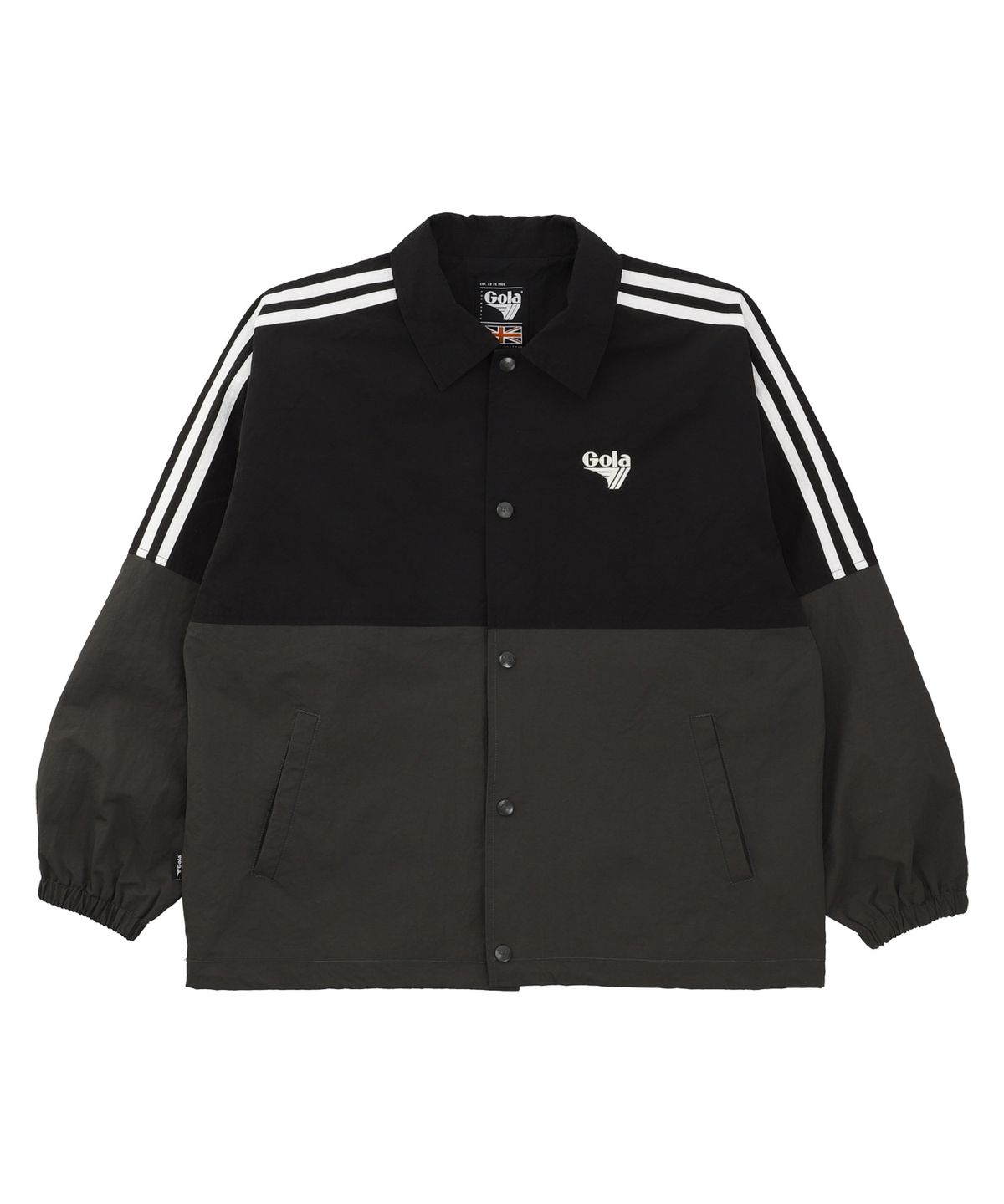골라(GOLA) TRACK COLOR BLOCK JUMPER [BLACK]