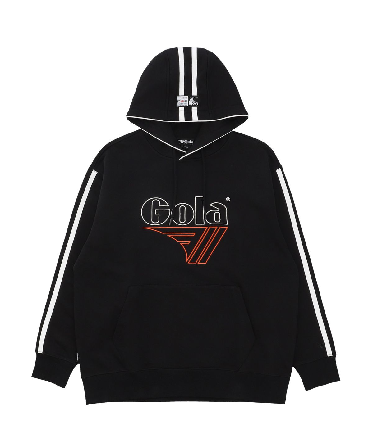 골라(GOLA) TRACK LOGO SWEAT HOODIE [BLACK]