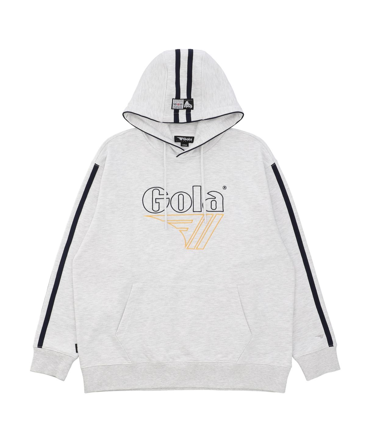 골라(GOLA) TRACK LOGO SWEAT HOODIE [LIGHT GRAY]