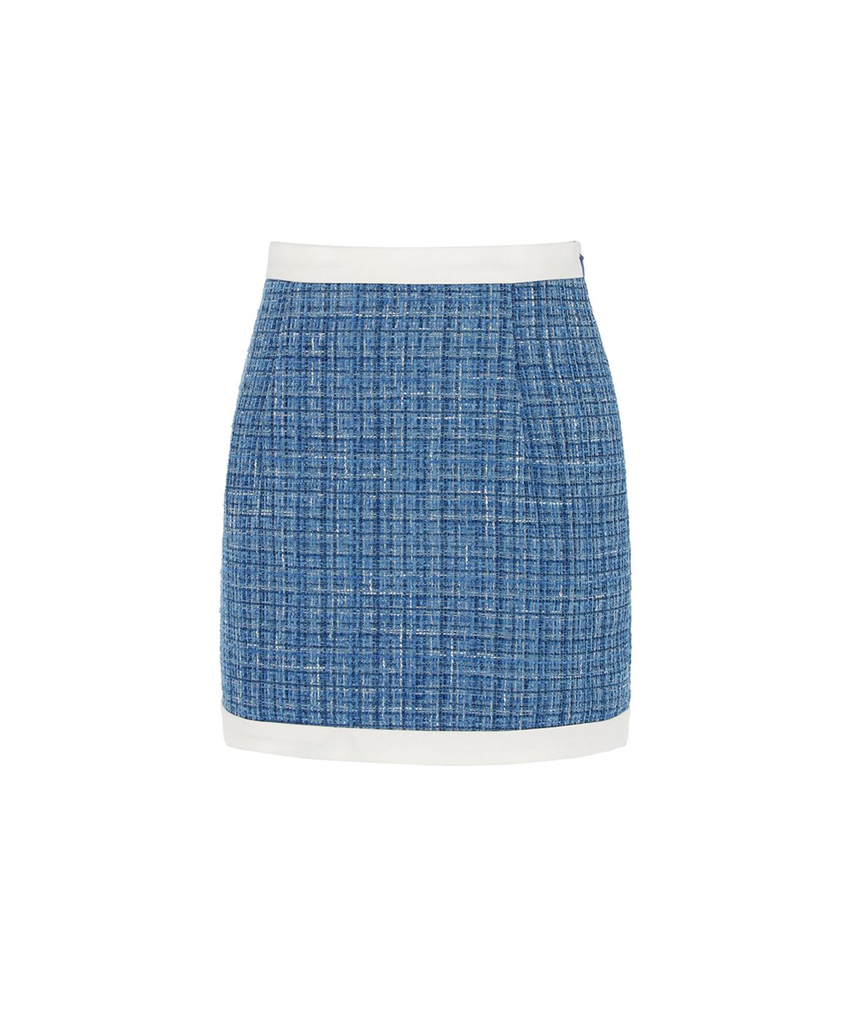 루루슈(LULUCHOU) Bling Tweed Skirt - BLUE