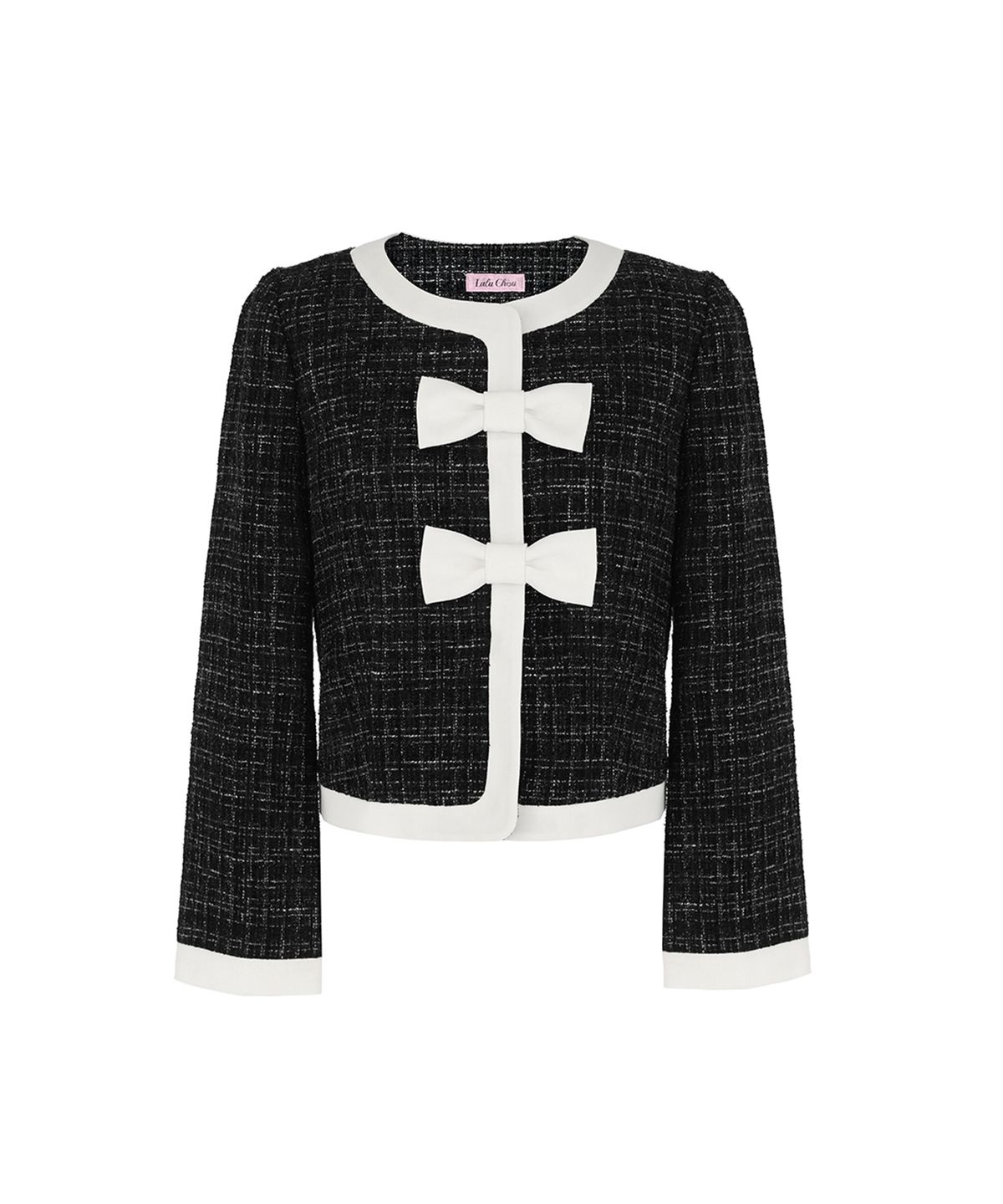 루루슈(LULUCHOU) Bling Tweed Jacket - BLACK