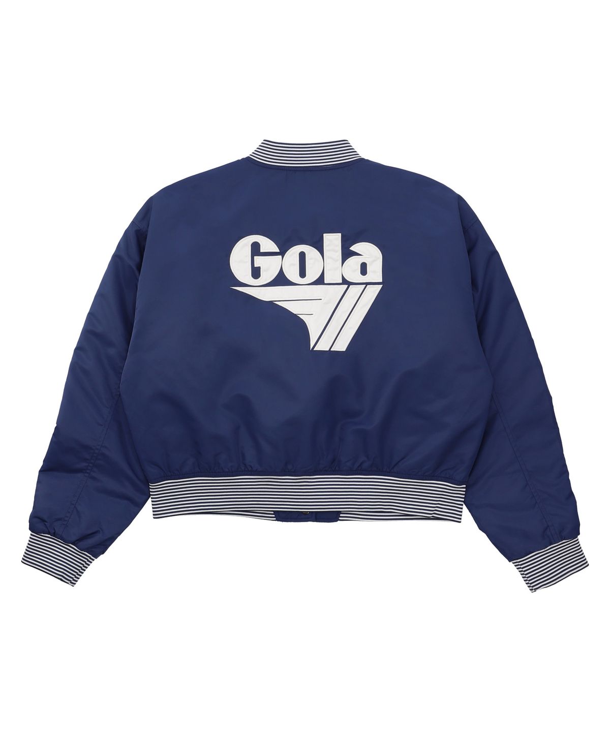 골라(GOLA) LOGO PATCH STADIUM JACKET [NAVY]