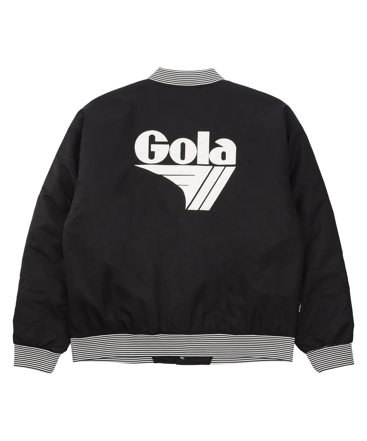 골라(GOLA) LOGO PATCH STADIUM JACKET [BLACK]