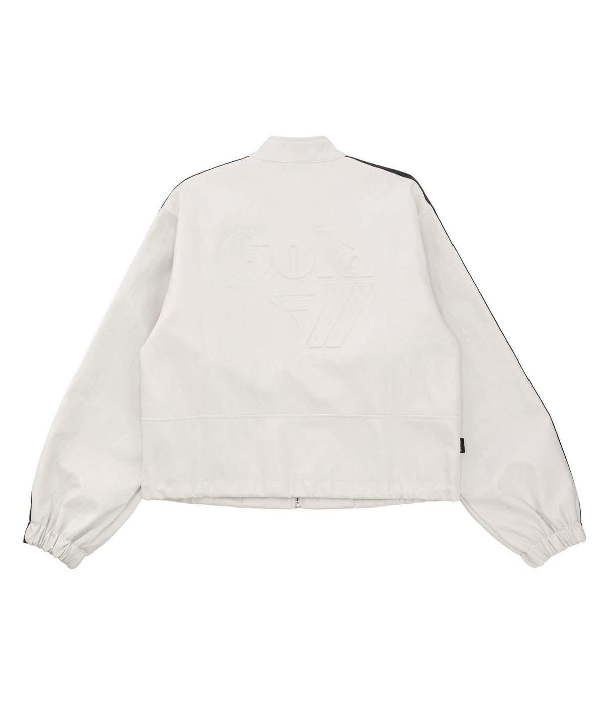 골라(GOLA) LINE POINT LEATHER JUMPER [WHITE]
