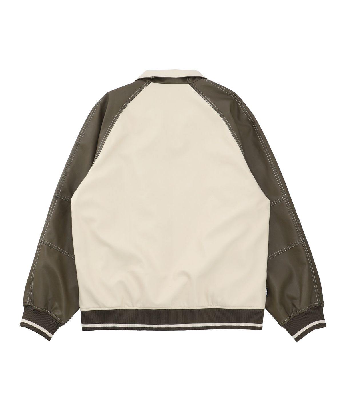 골라(GOLA) STITCH POINT LEATHER JUMPER [IVORY]