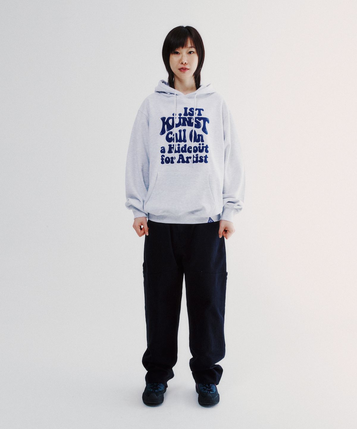 이스트쿤스트(ISTKUNST) HIDEOUT HOODIE_LIGHT GREY(IK2ESMM403A)