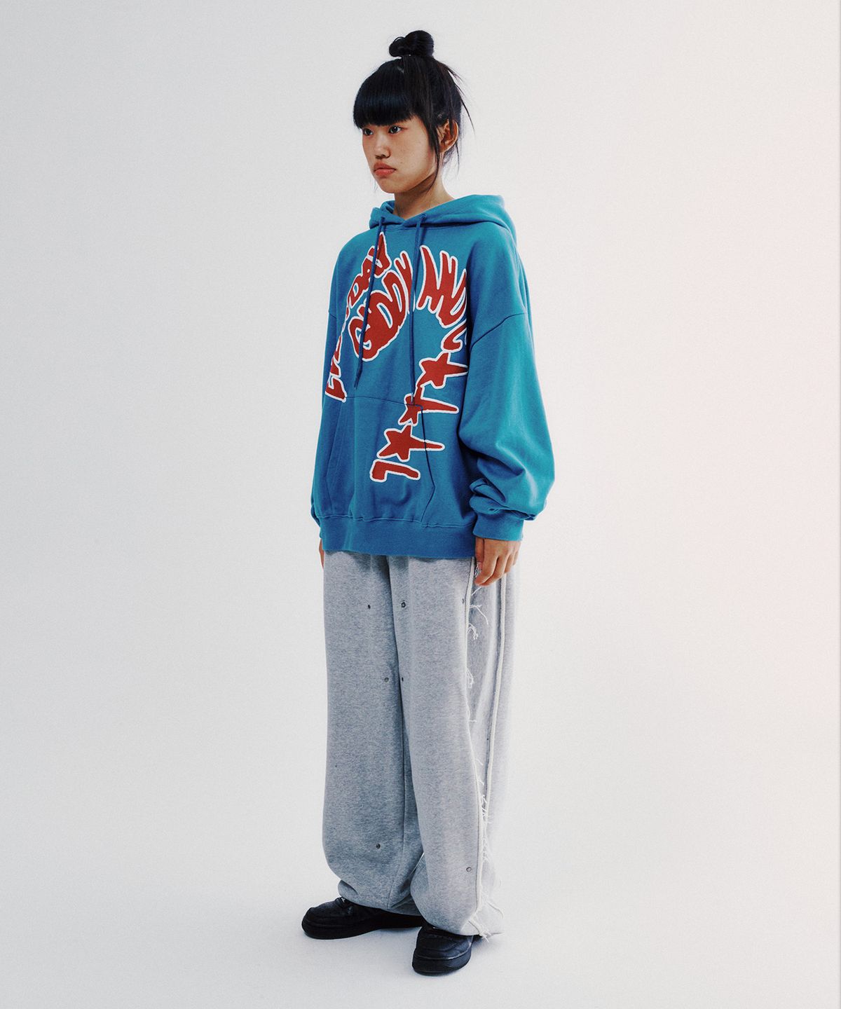이스트쿤스트(ISTKUNST) G&C HOODIE_BLUE(IK2ESMM407A)