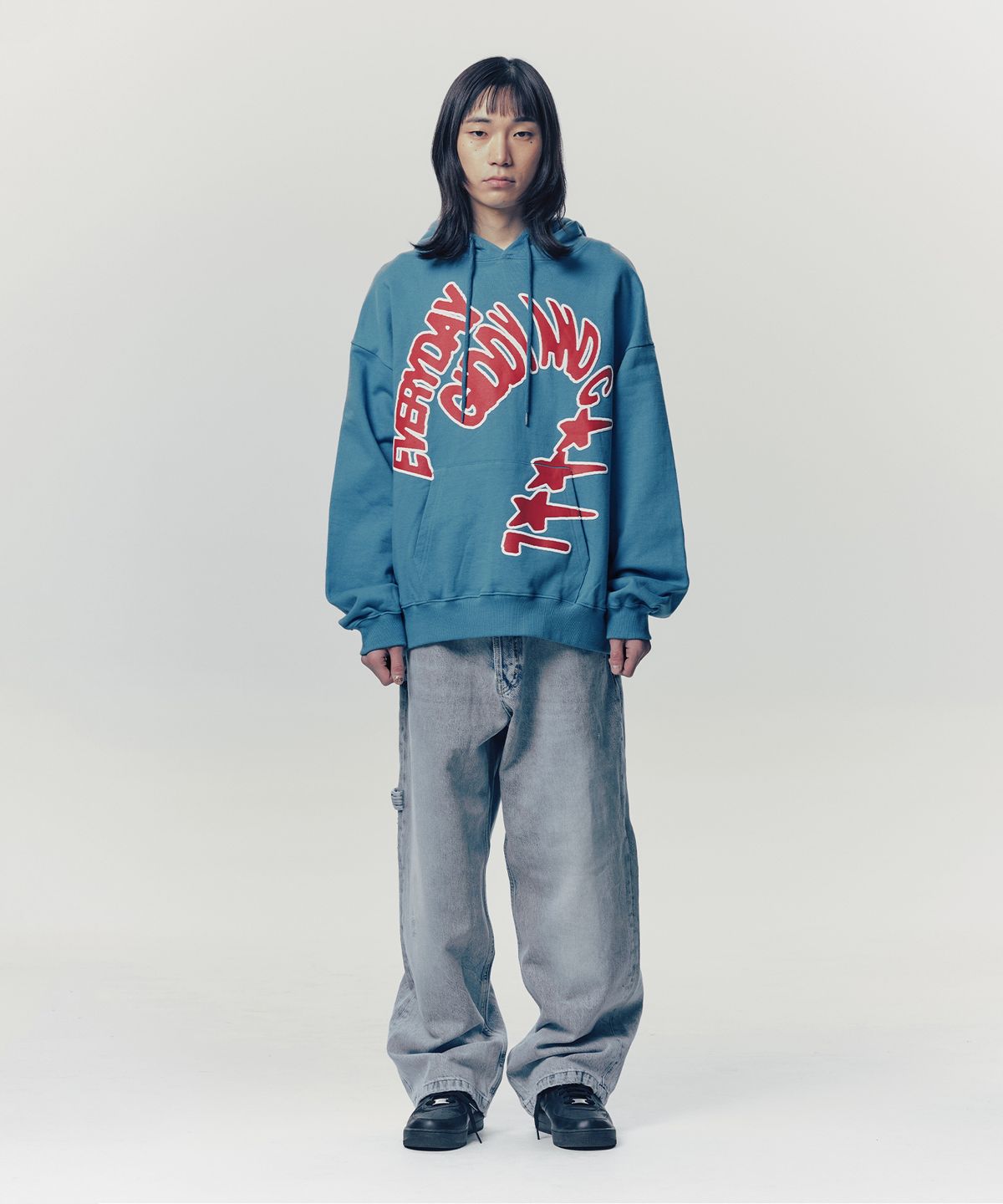 이스트쿤스트(ISTKUNST) G&C HOODIE_BLUE(IK2ESMM407A)