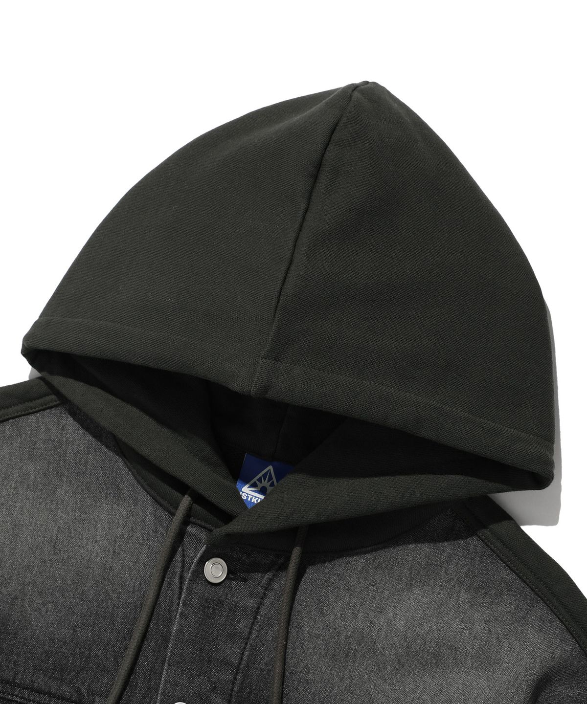 이스트쿤스트(ISTKUNST) DENIM MIX SWEAT HOODED JACKET_BLACK(IK2ESMD110A)